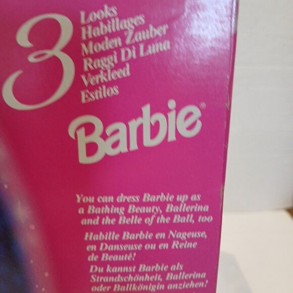 VTG Barbie 3 Looks Barbie, 3 Outfits in One 12339 Mattel 1994 Never Out Of Box - Picture 12 of 16